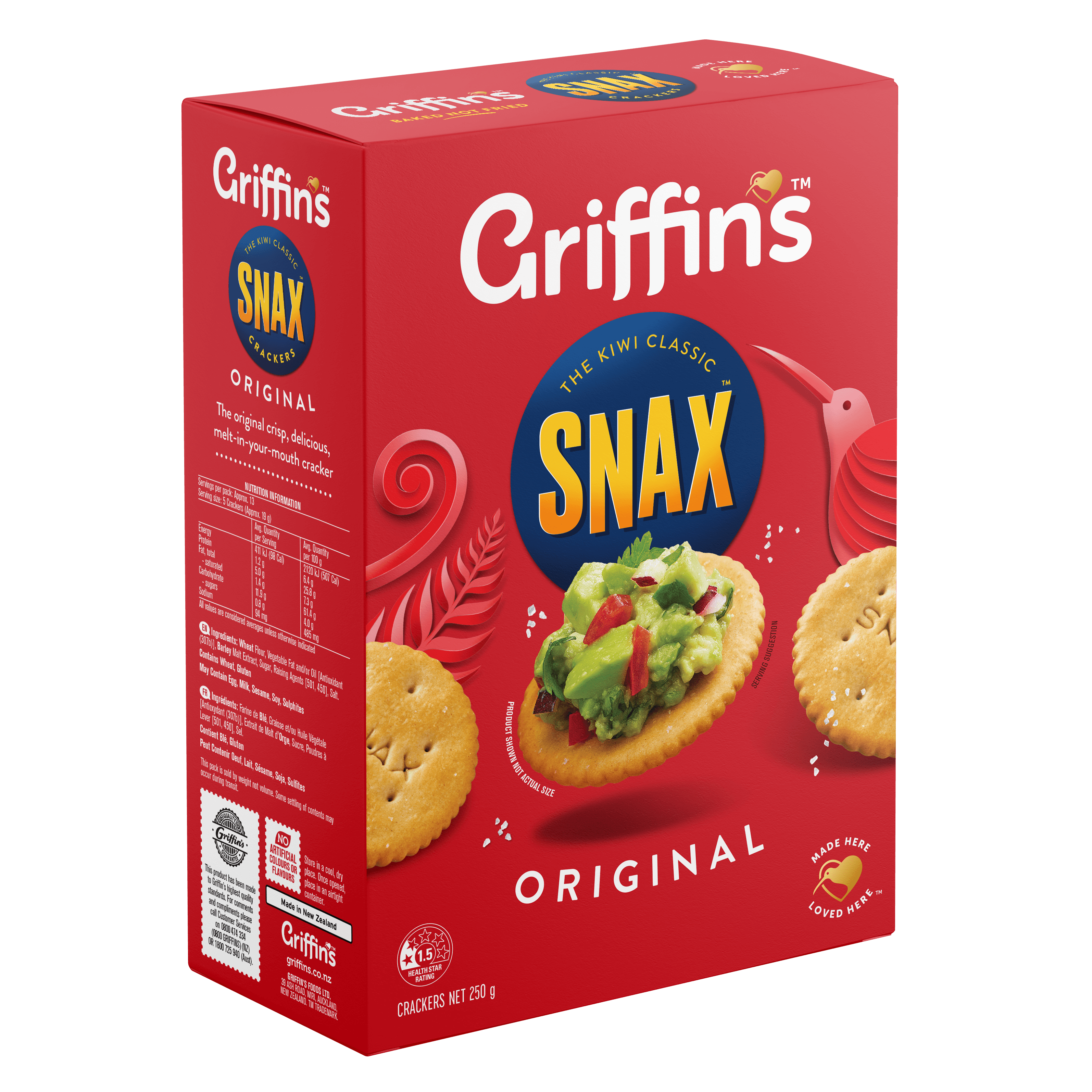 46118 Snax Original 16x250g Render FRONT Angled