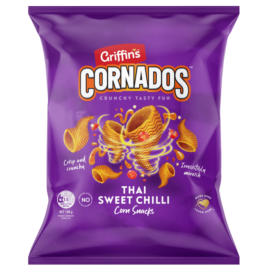 46288 Cornados Thai Sweet Chilli 12x100g 3D FRONT